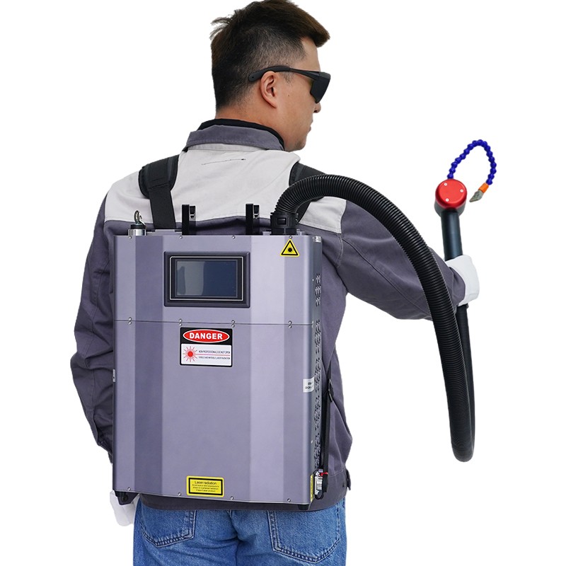100W Backpack Laser Rust Remover machine Laser Cleaning Machine without  Battery